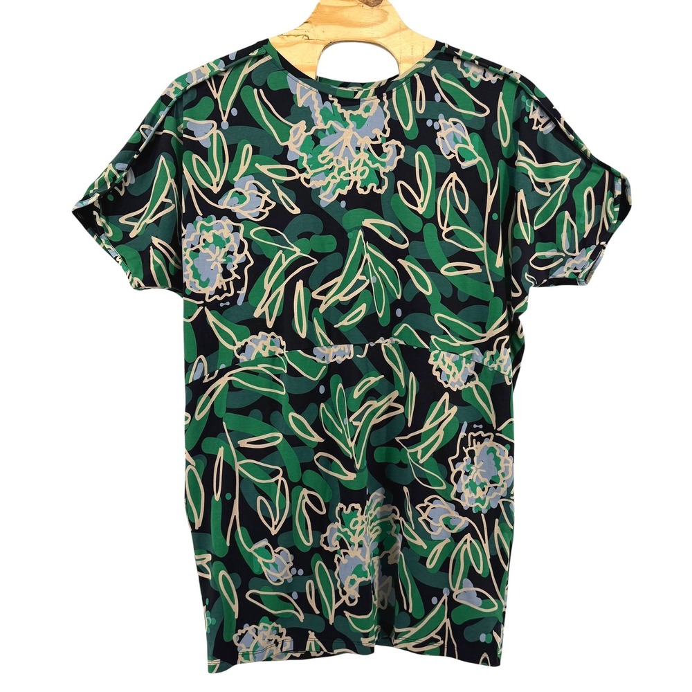 SKFK Geaxi-Gots Abstract Floral Fairtrade Organic Cotton Dress XL Sustainable